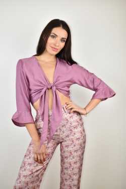 ABBIGLIAMENTO - Camicia con nodo in viscosa