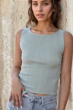 ABBIGLIAMENTO - Canotta smanicata lavorata