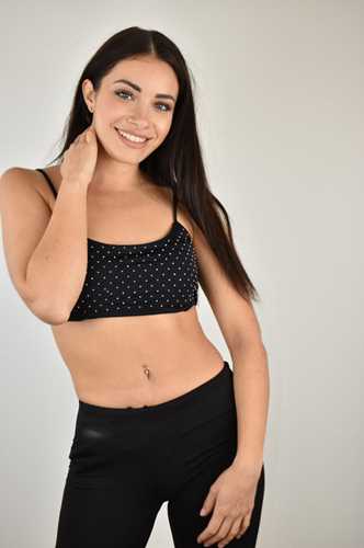 ABBIGLIAMENTO - Crop top con borchie