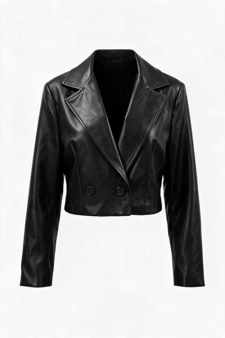 Chiodo crop ecopelle