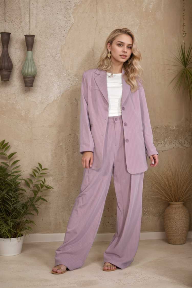 Giacca gessata completo Lara