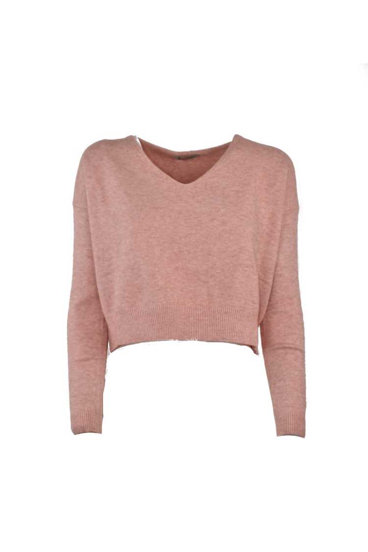 Maglia crop scollo a V