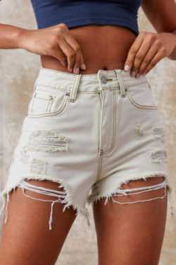 ABBIGLIAMENTO - Shorts di jeans con strappi