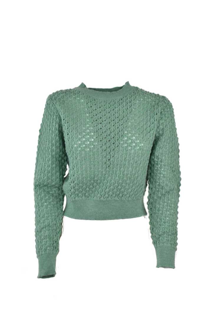 Maglia traforata a girocollo