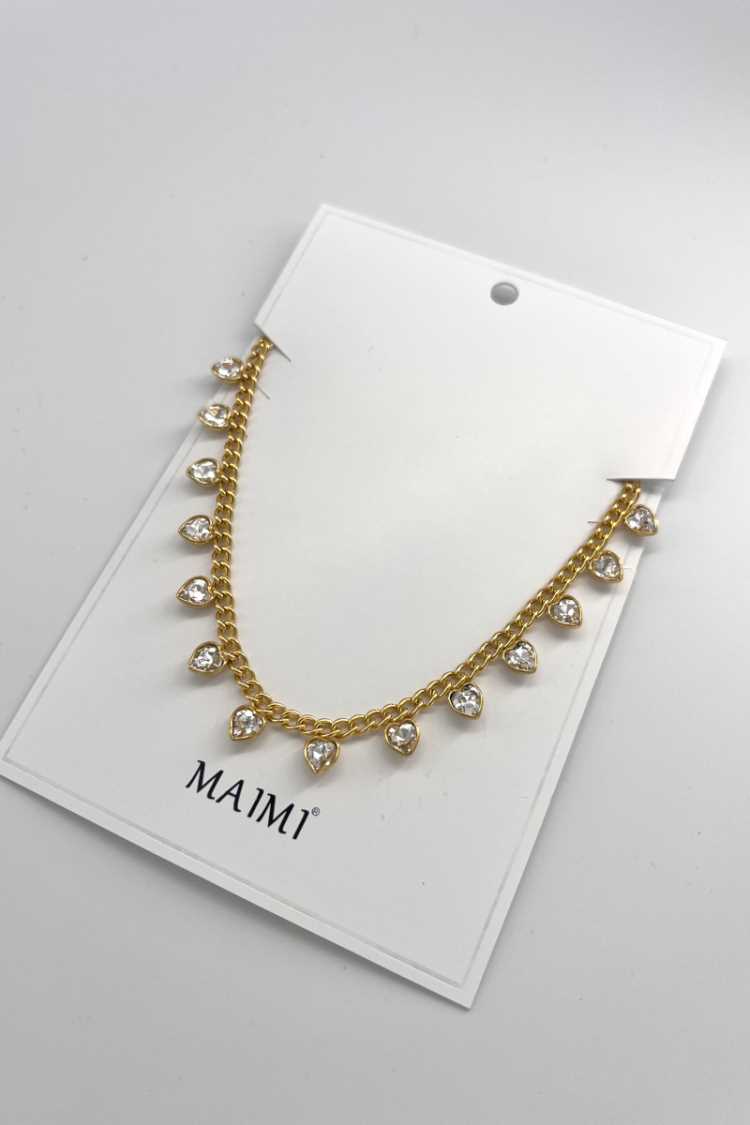 Collana con cuoricini brillanti