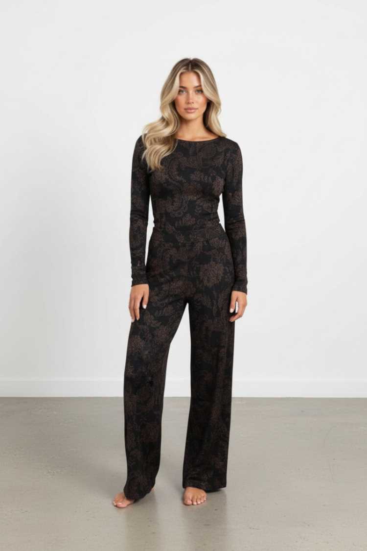 Pantalone elastico fantasia