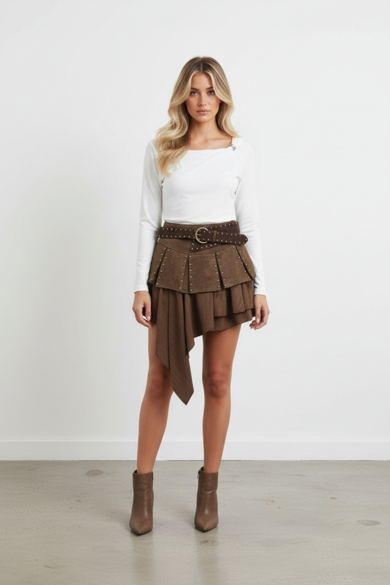 ABBIGLIAMENTO - MORO - Gonna con borchie